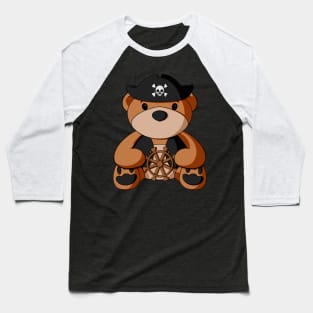 Pirate Teddy Bear Baseball T-Shirt